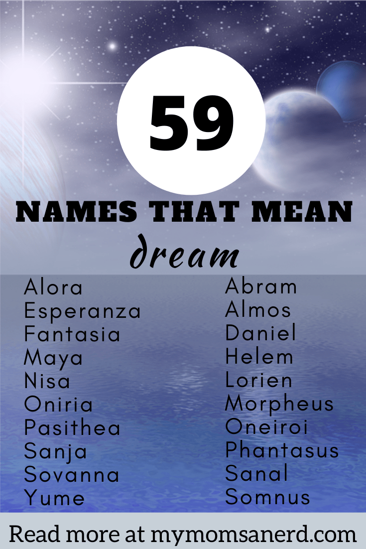 59 Names that Mean Dream | Unique Ideas for Girls and Boys • My Mom's a ...