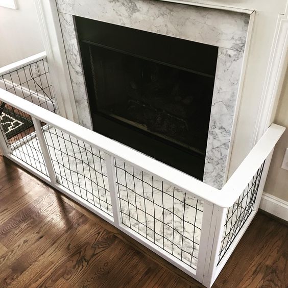how to childproof your fireplace with a DIY gate