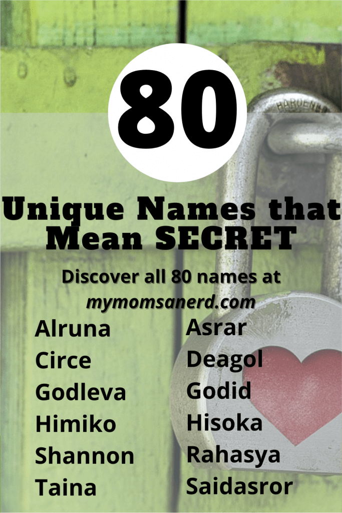 Names That Mean Secret Name Pin Template
