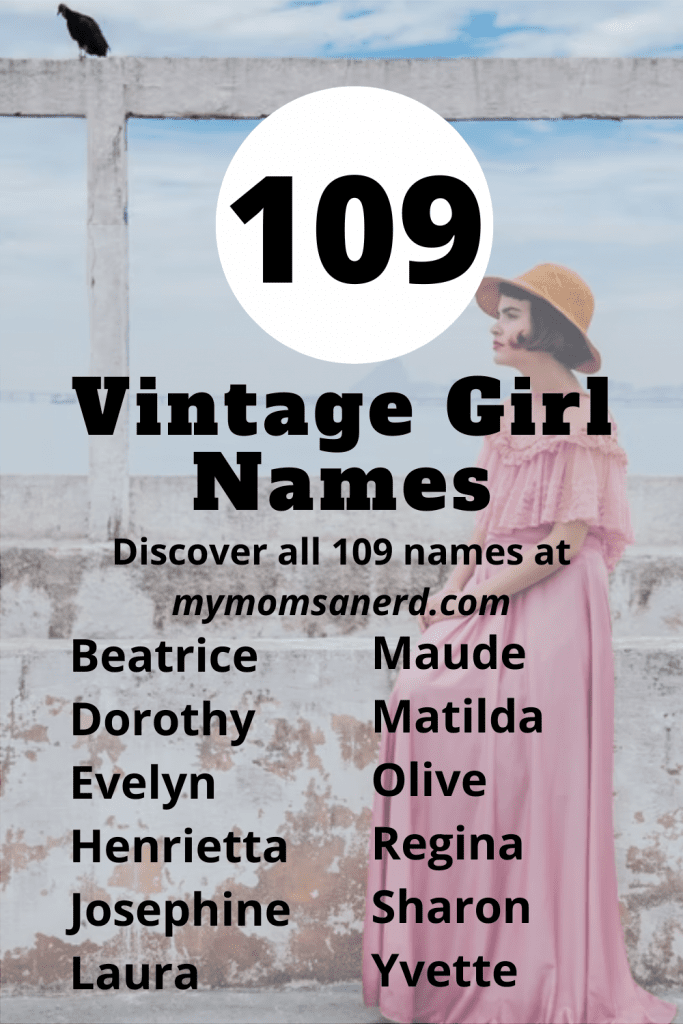 Vintage Girl Names Name Pin Template
