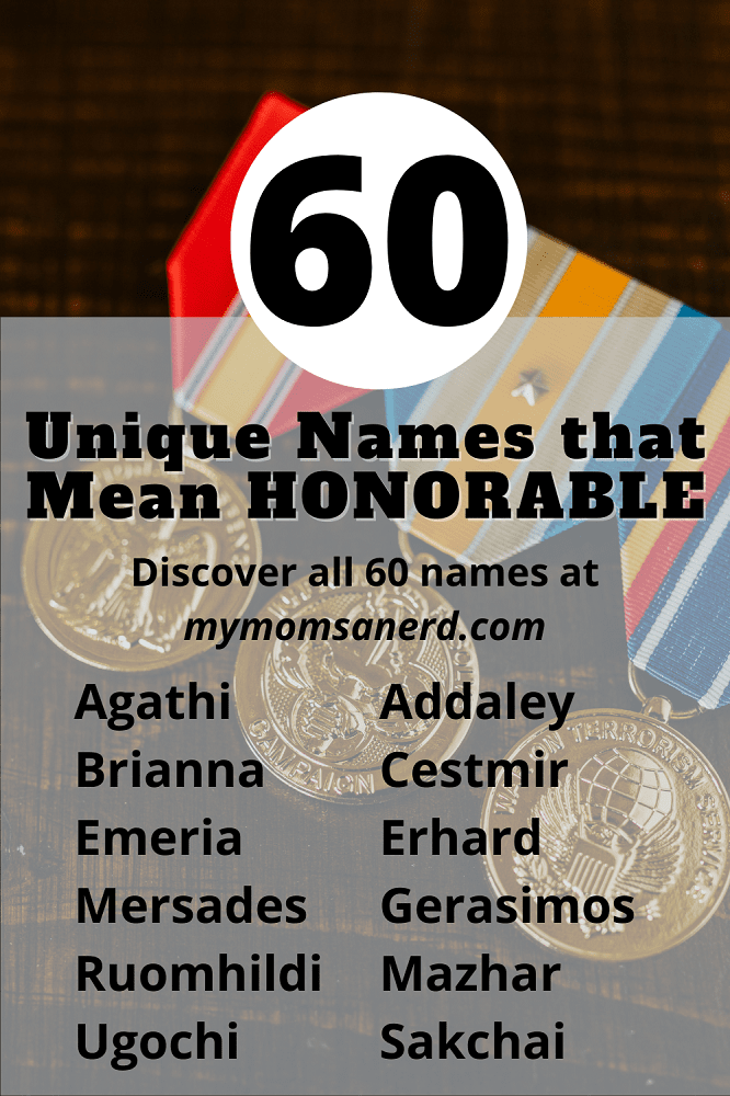 names that mean honorable