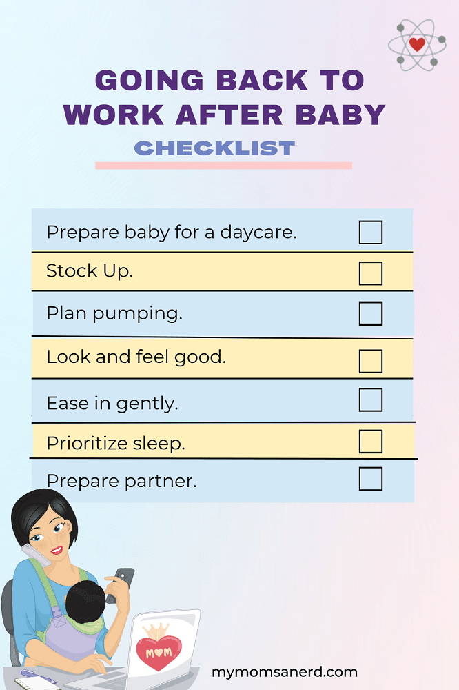 going back to work after baby checklist