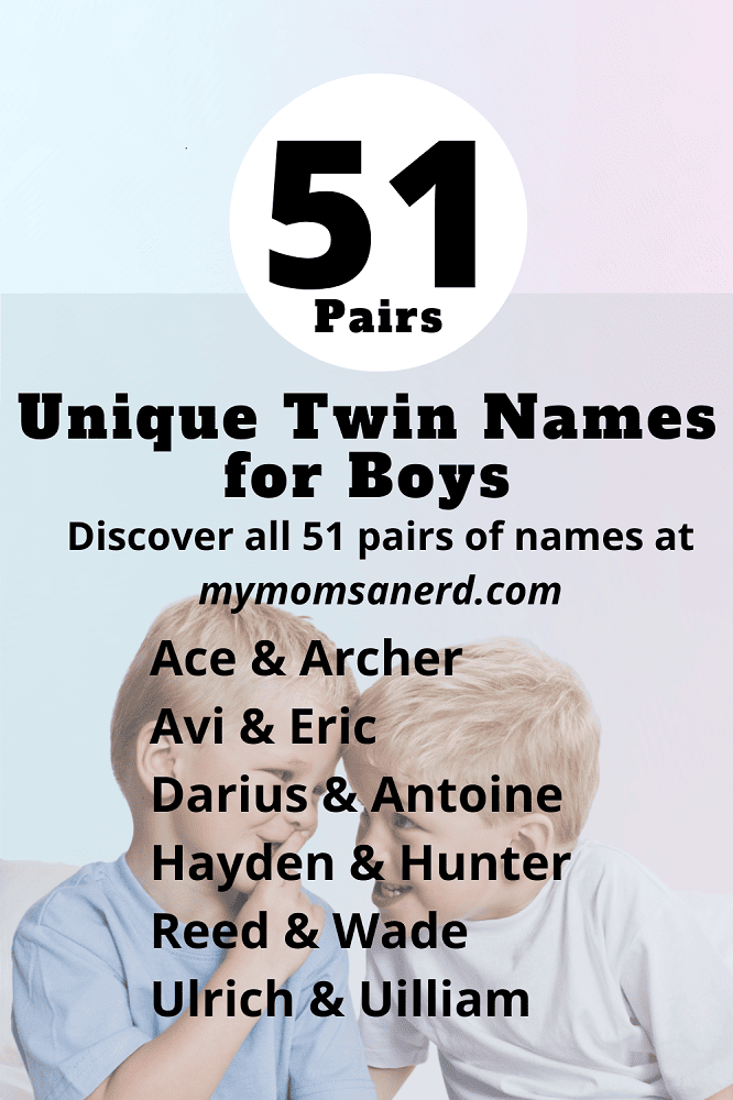 unique twin names for boys
