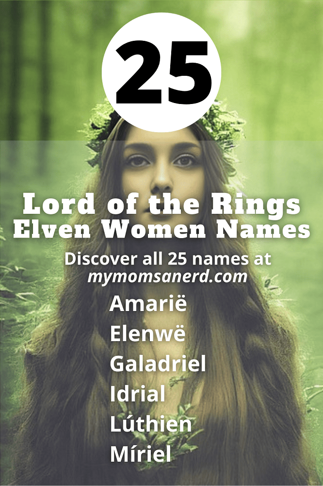 lord of the rings female elf names